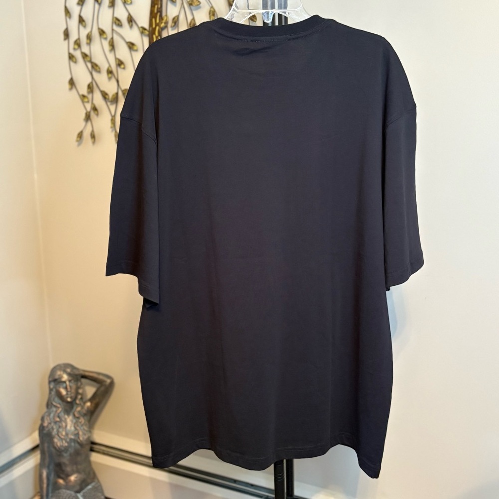 Black Graphic T-Shirt with Blue Accents - Picture 2 of 5
